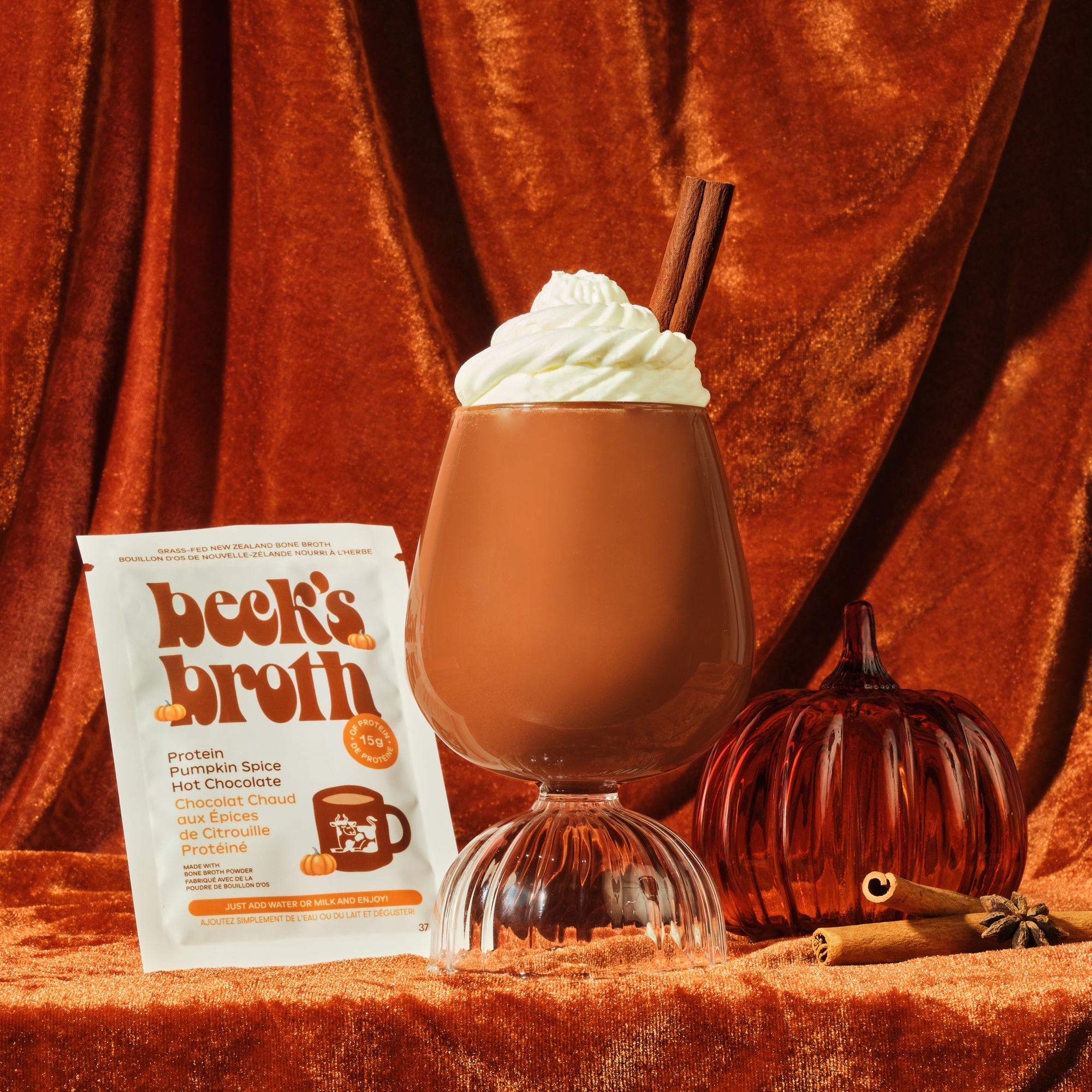 Wholesale Protein Pumpkin Spice Hot Chocolate - Beck's Broth - 